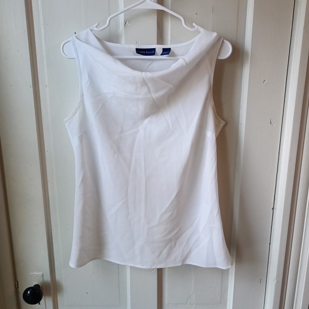 Karen Scott Elegant White Sleeveless Top